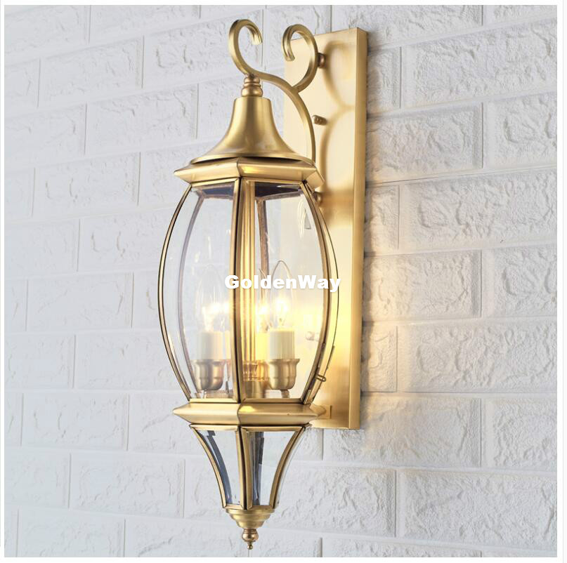 Outdoor Lighting Brass - Lampu Dinding Kuningan Antik Luar Ruangan/Dalam