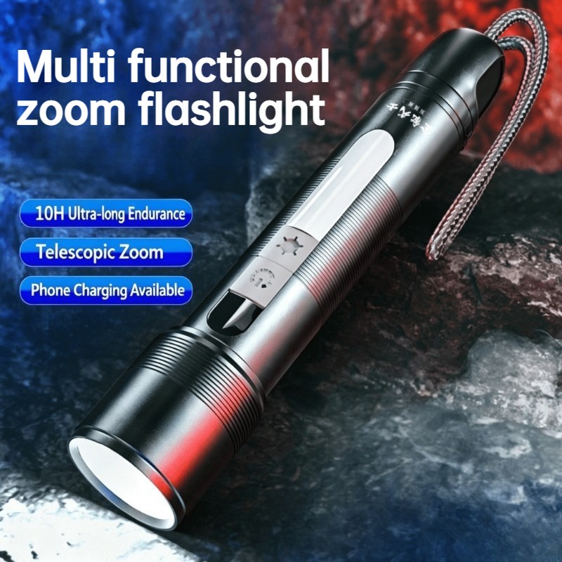 Outdoor Lighting Rechargeable - Senter LED Multifungsi Dapat Diperbesar dengan