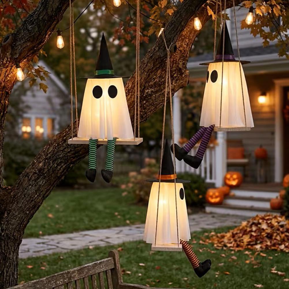 Outdoor Lighting Ideas For Party - Set Dekorasi Lampu Hantu Halloween LED