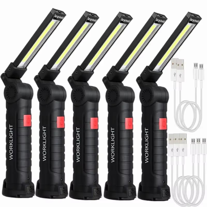 Outdoor Lighting Rechargeable - Senter LED COB Portabel Lampu Kerja