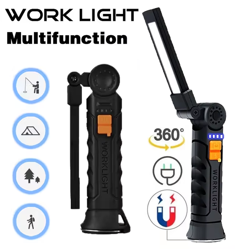 Outdoor Lighting Rechargeable - Senter LED COB Portabel Senter Isi