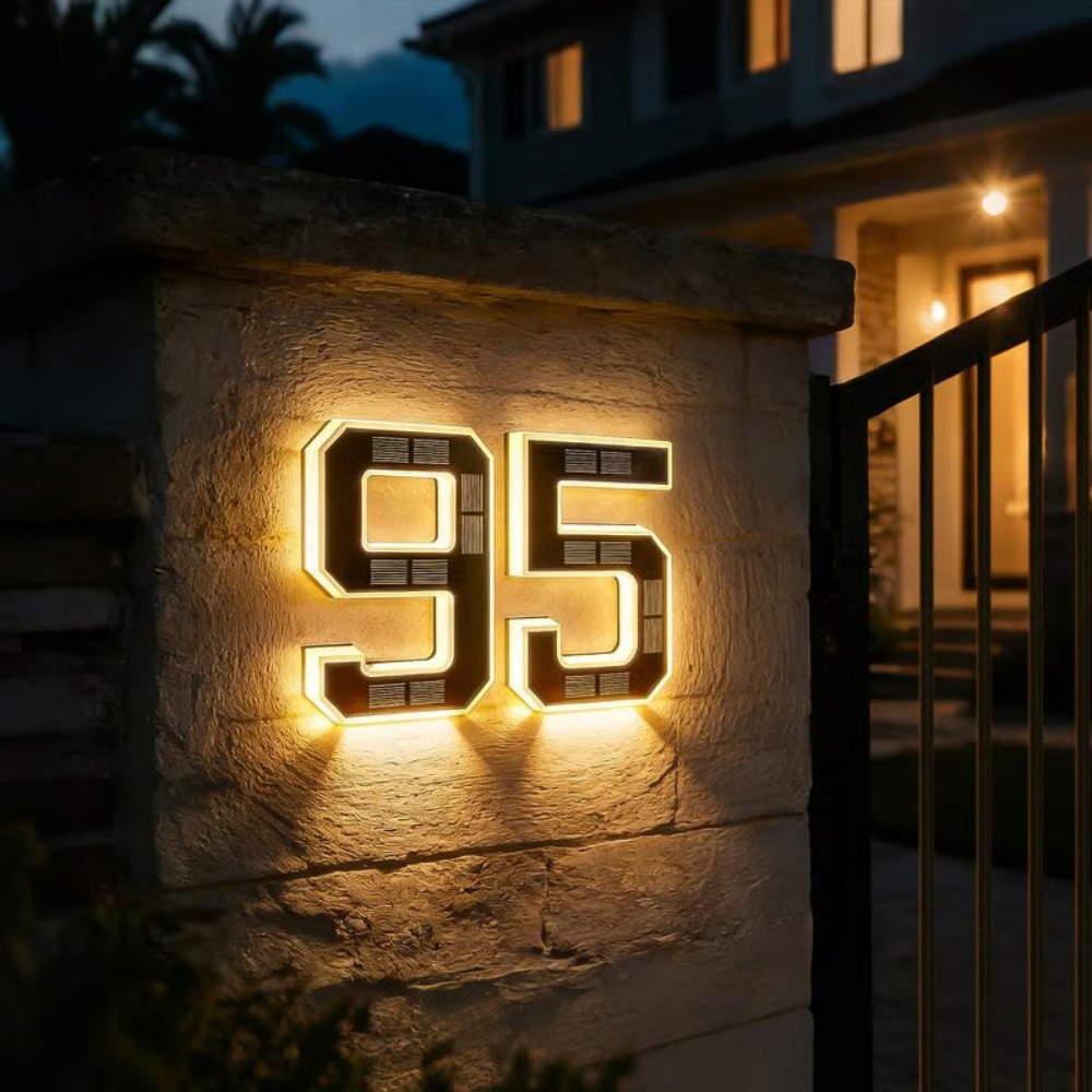 Outdoor Lighting For Front Of House - Lampu Nomor Rumah LED Tanda Alamat