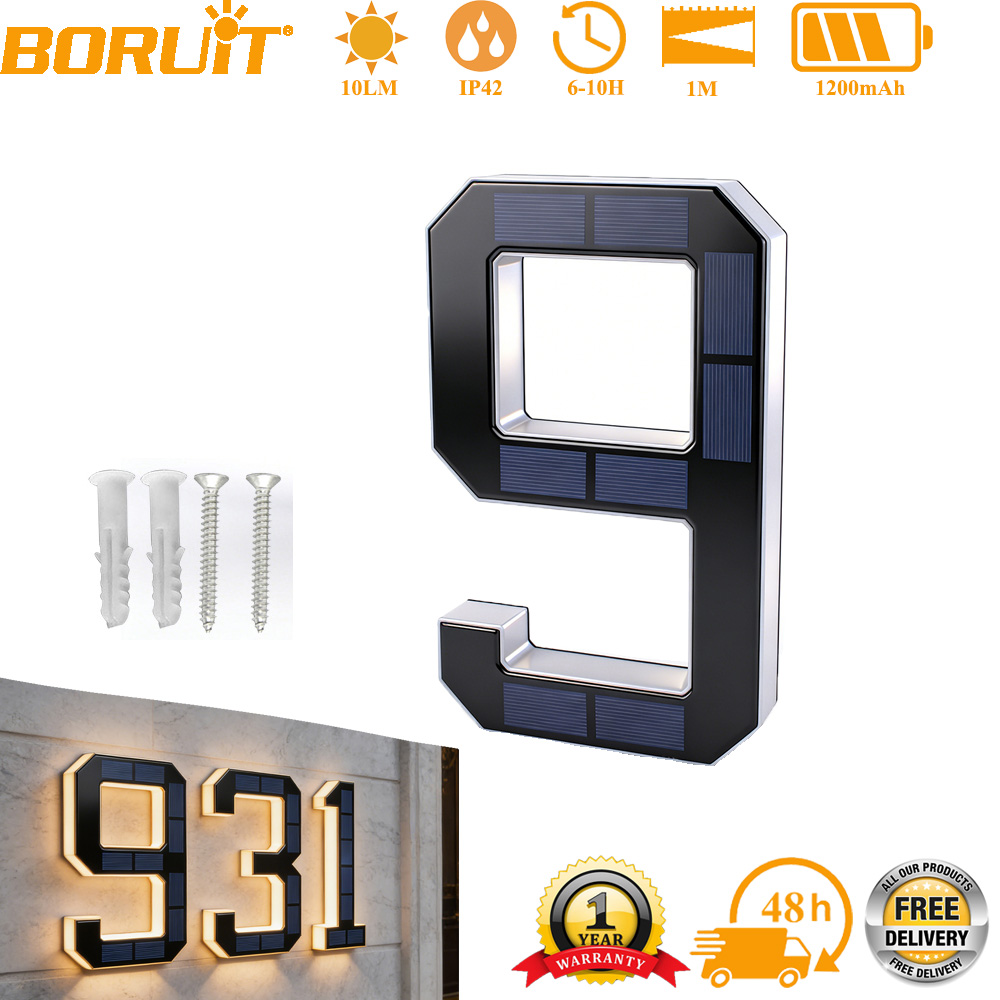 Outdoor Lighting For Front Of House - BORUiT Lampu LED Tenaga Surya untuk