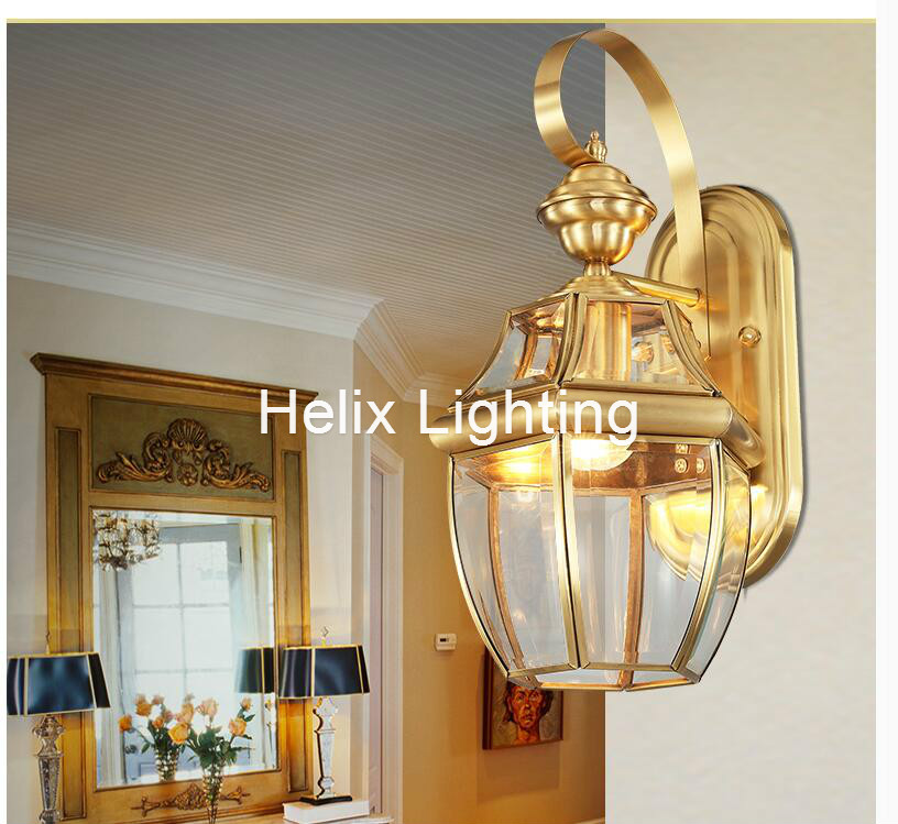 Outdoor Lighting Brass - Gratis Pengiriman Kuningan Antik Lampu Dinding