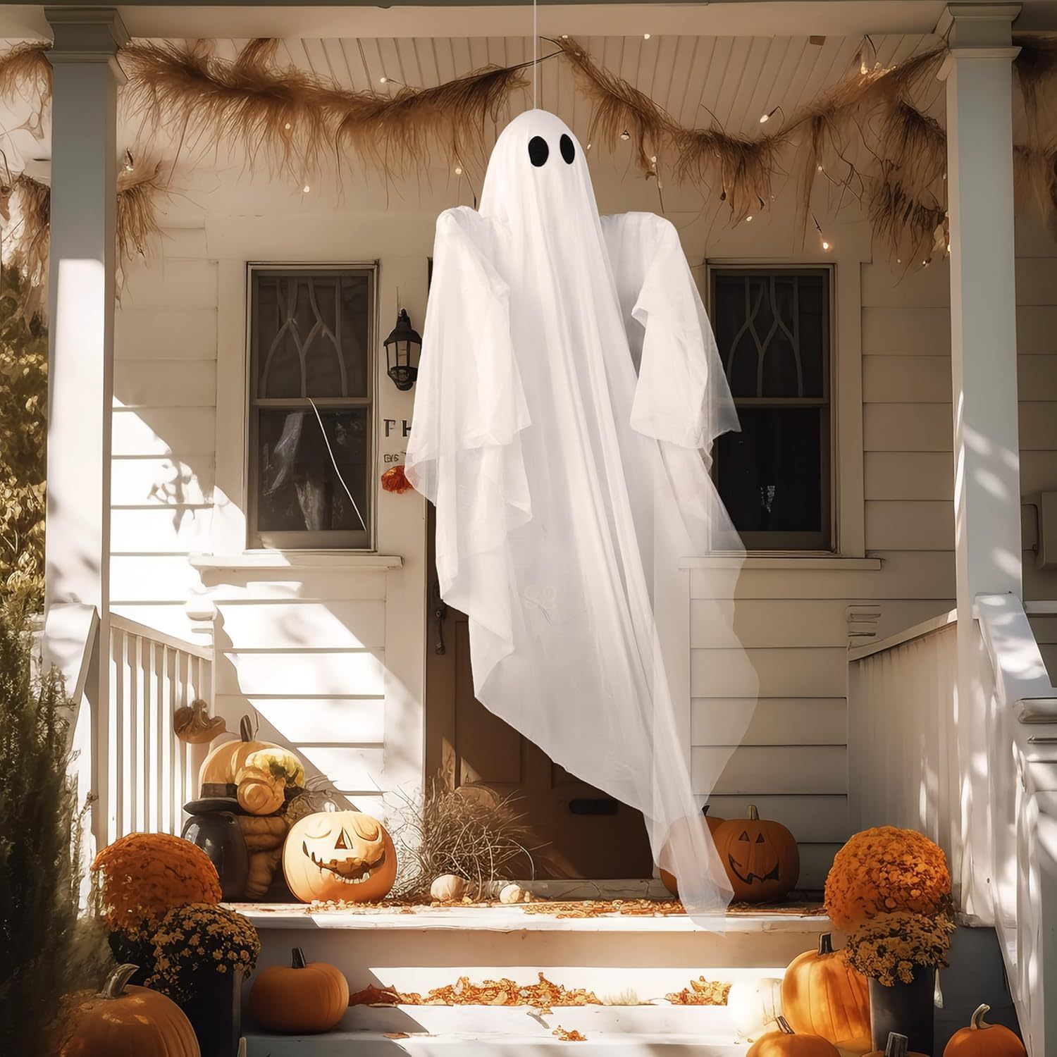 Outdoor Lighting Ideas For Party - Lampu Hantu Gantung Halloween dengan Lampu