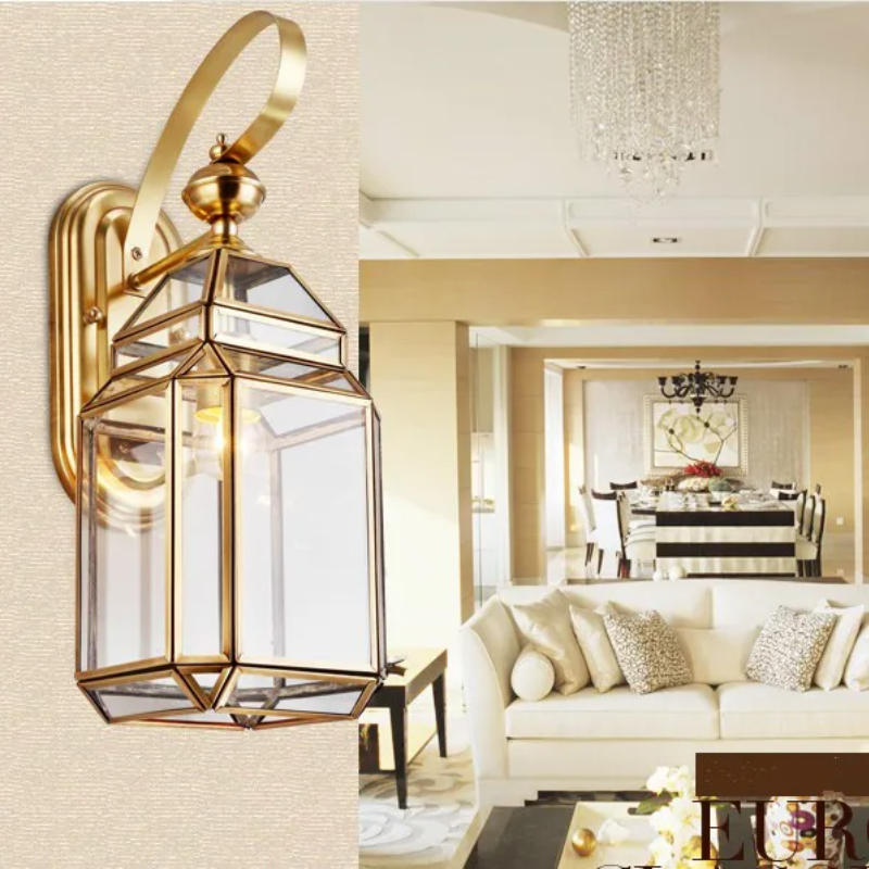 Outdoor Lighting Brass - Lampu Dinding perunggu Modern D17cm, tempat
