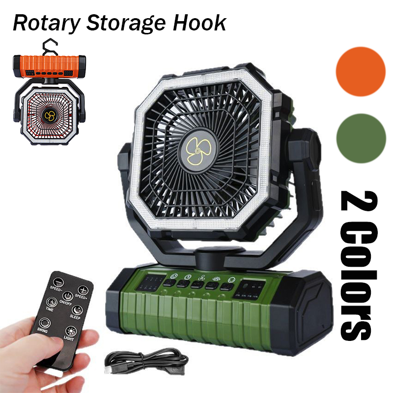 Outdoor Lighting Battery Operated - Kipas Berkemah Isi Ulang 20000mAh, Kipas