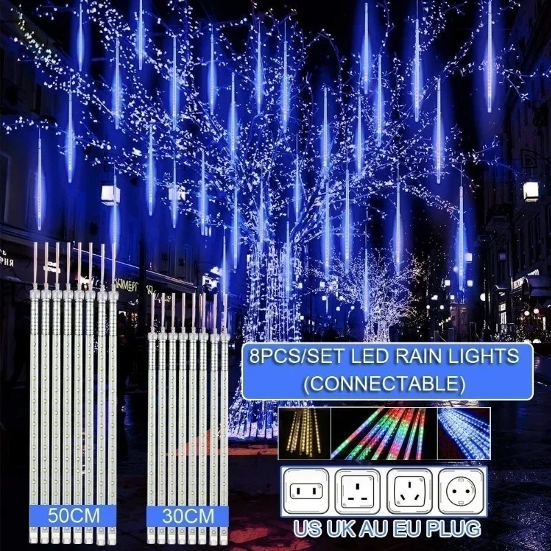 Outdoor Lighting Tree - Lampu setrip LED 8 tabung hujan