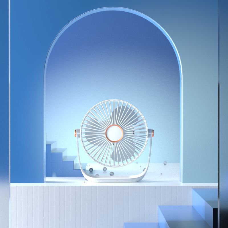 Outdoor Lighting For Home - Kipas Meja Mini Portabel dengan Lampu,