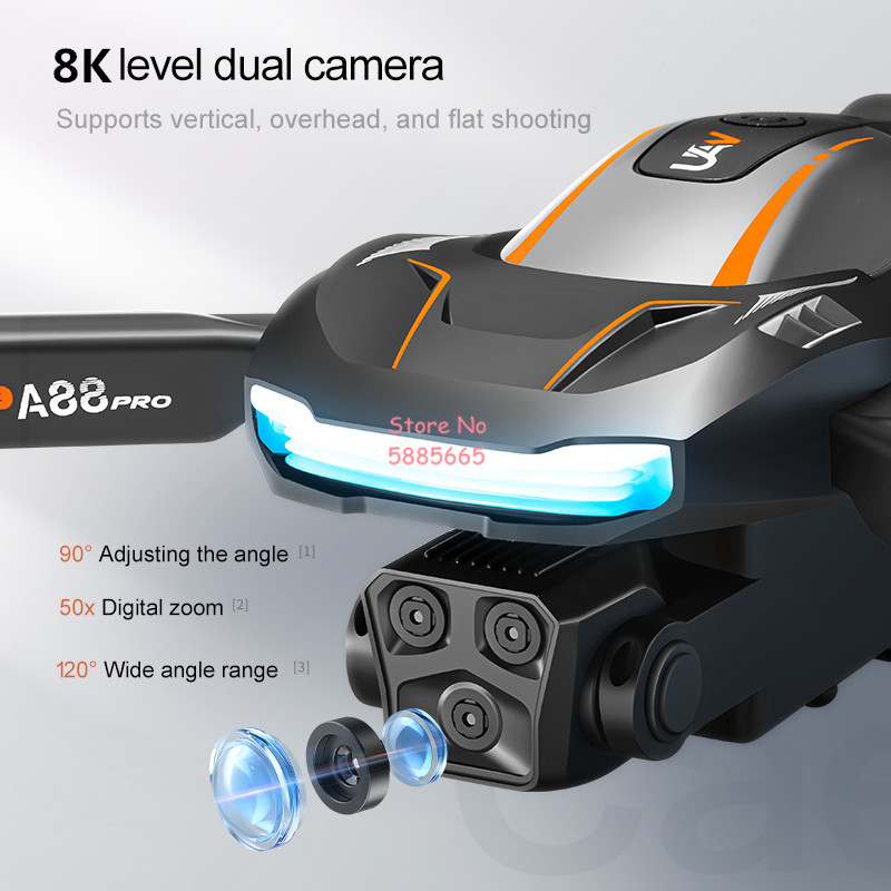 Drone RC 8K Fotografi Udara de - Outdoor Lighting Battery Operated ulasan dan harga