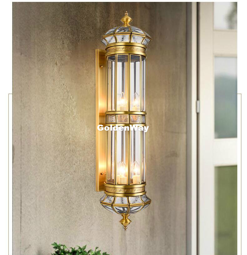 Lampu Dinding Kuningan Antik L - Outdoor Lighting Brass ulasan dan harga