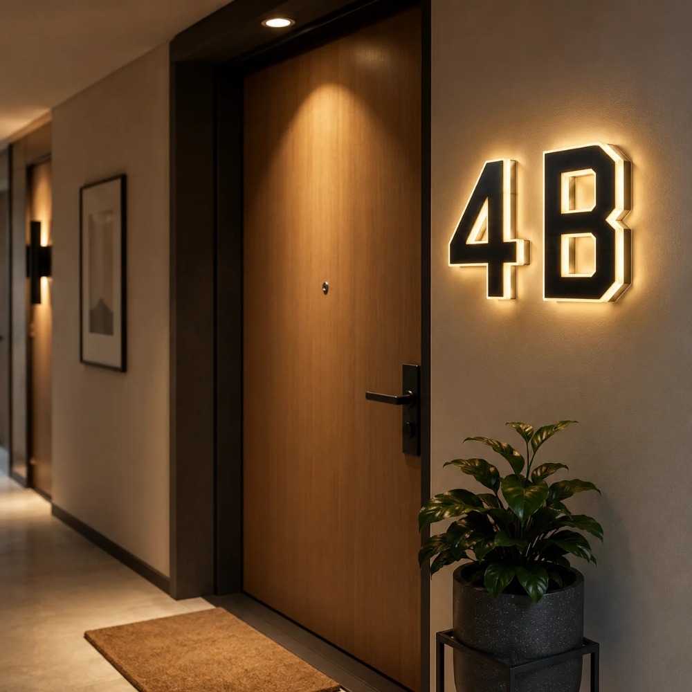 Papan Nomor Rumah LED Tenaga S - Outdoor Lighting For Front Of House ulasan dan harga