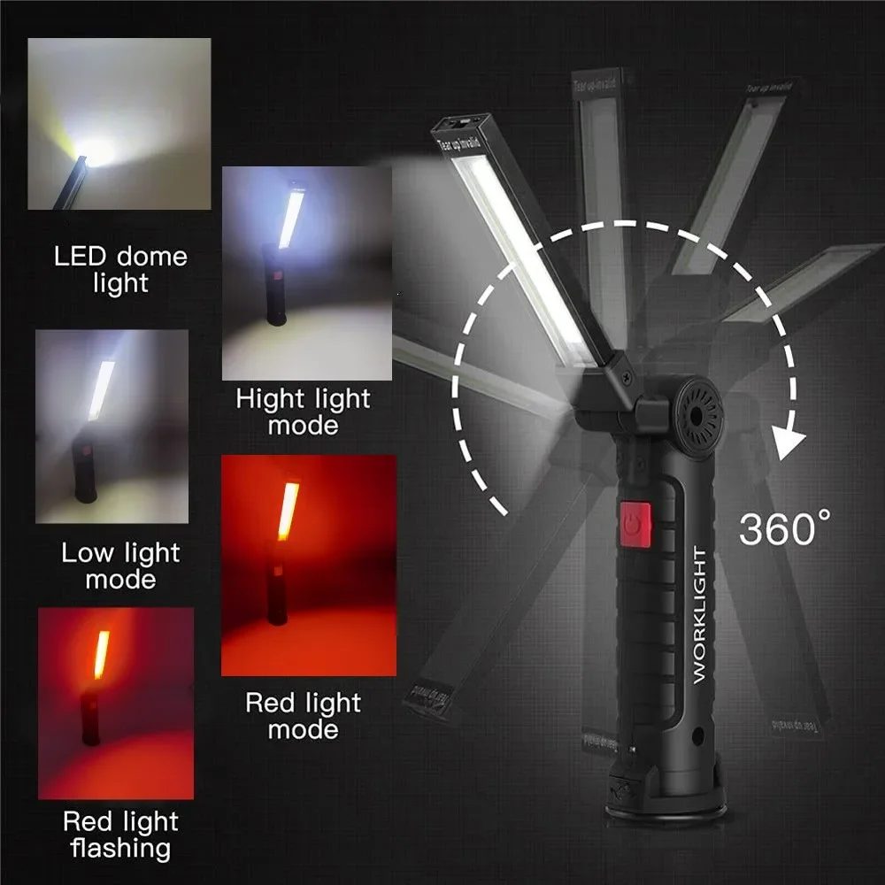 Senter LED COB Portabel Lampu  - Outdoor Lighting Rechargeable ulasan dan harga