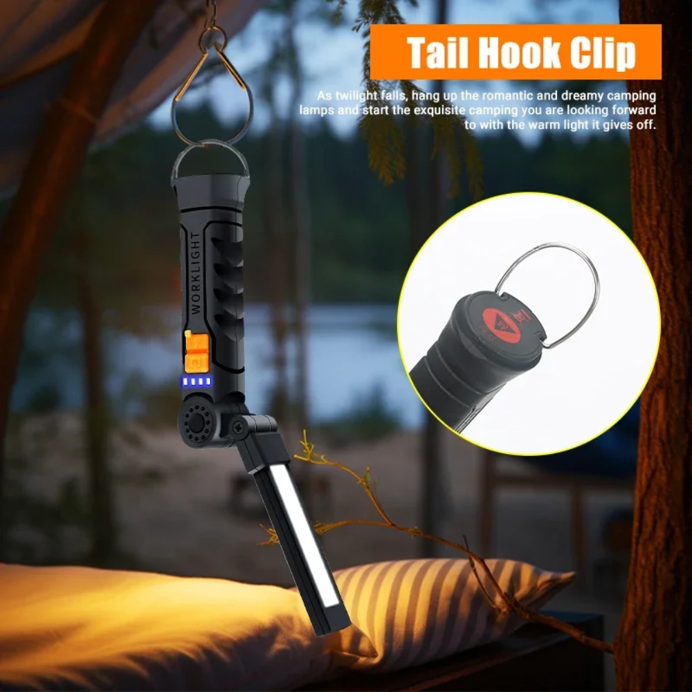 Senter LED COB Portabel Senter - Outdoor Lighting Rechargeable ulasan dan harga