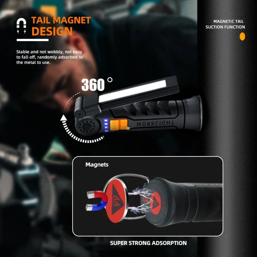 Senter LED COB Portabel Senter - Outdoor Lighting Rechargeable ulasan dan harga