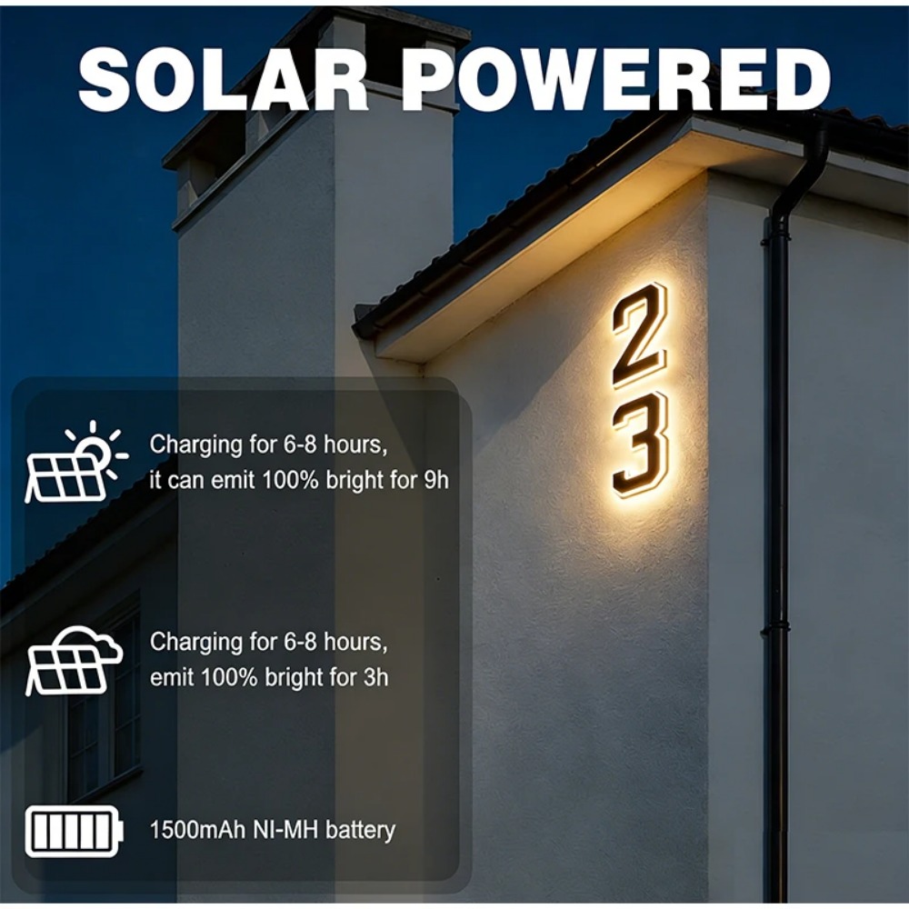 Lampu Nomor Rumah LED Tanda Al - Outdoor Lighting For Front Of House ulasan dan harga