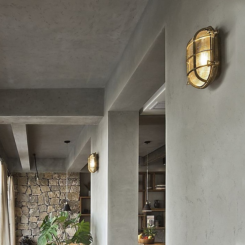 Lampu Dinding Kaca Kuningan Mi - Outdoor Lighting Brass ulasan dan harga