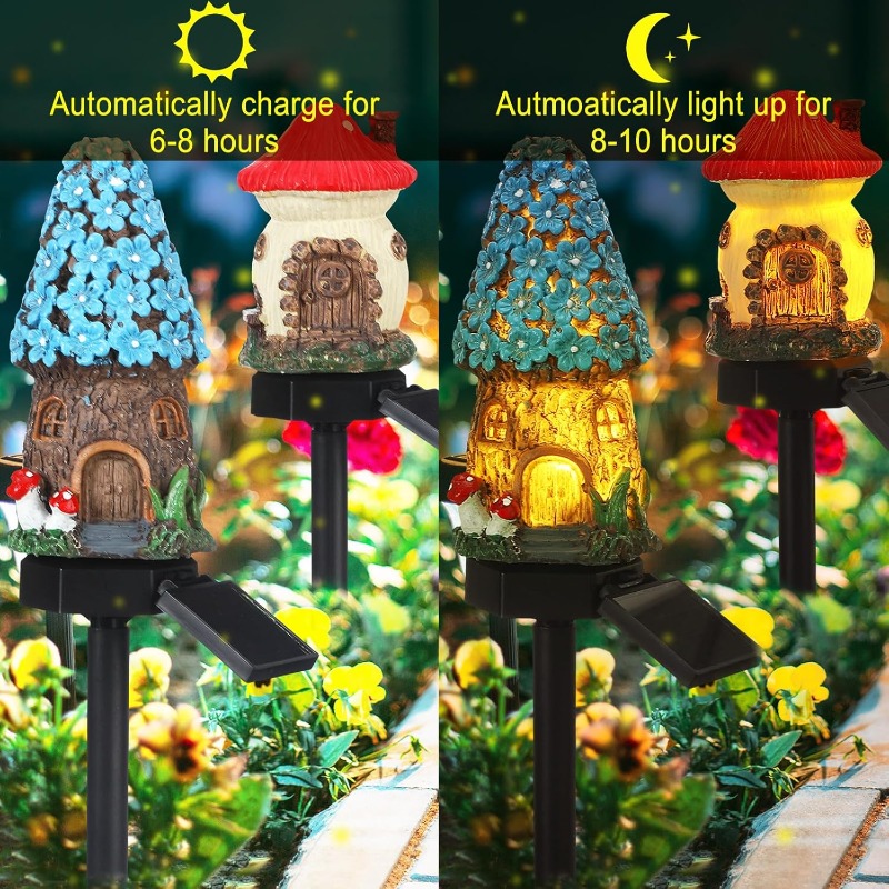 Lampu Rumah Bunga Resin Tenaga - Outdoor Lighting For Front Of House ulasan dan harga