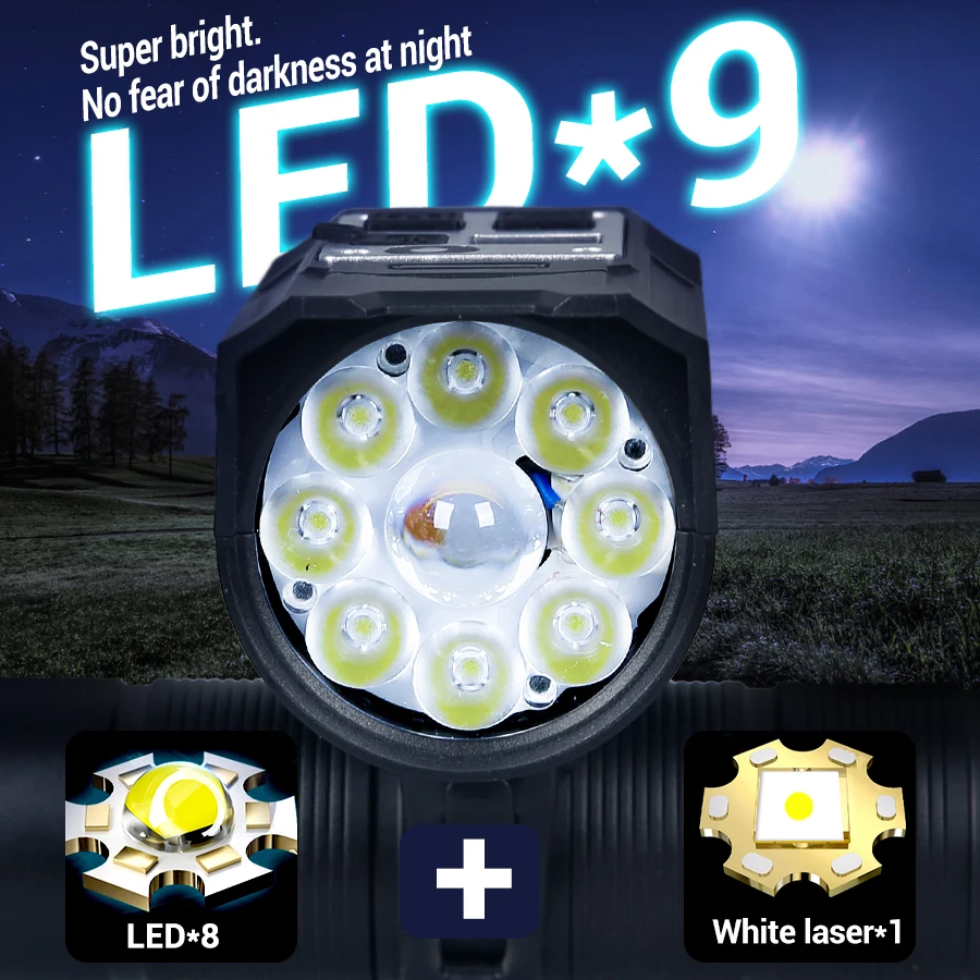 Lampu Depan Sepeda LED 9 Lampu - Outdoor Lighting Ideas For Party ulasan dan harga