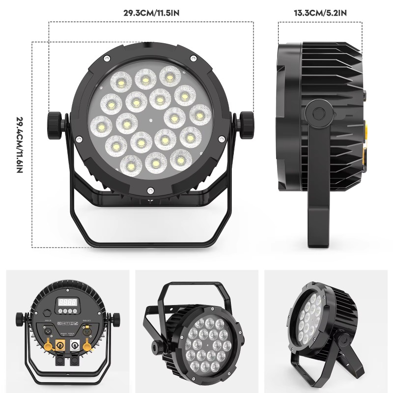 4Pcs Lampu Par 18X10W IP65 Tah - Outdoor Lighting Ip65 ulasan dan harga