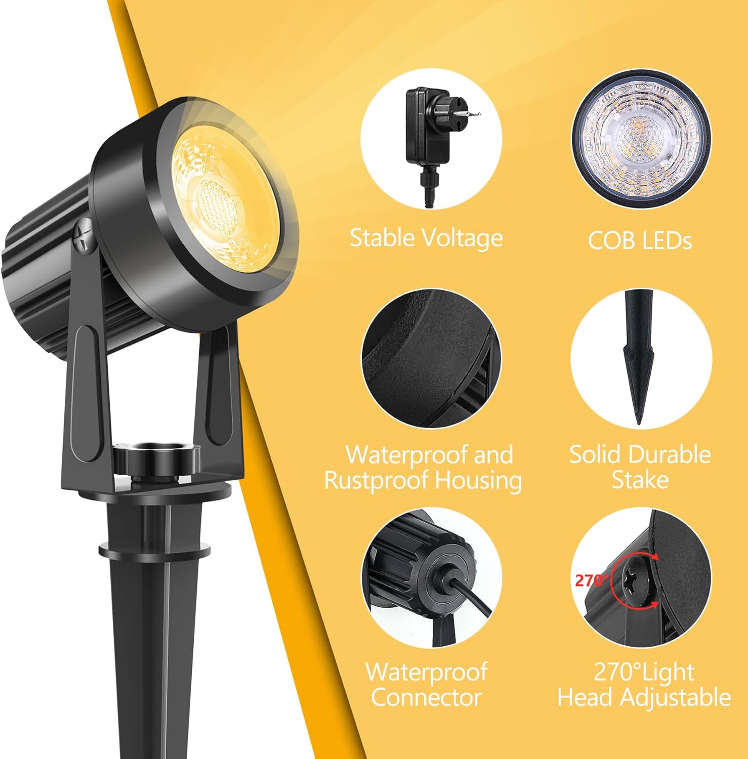 4/6/8LED 3000K Lampu Sorot Lua - Outdoor Lighting Uk ulasan dan harga